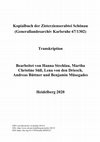 Research paper thumbnail of Kopialbuch der Zisterzienserabtei Schönau (Generallandesarchiv Karlsruhe 67/1302). Transkription