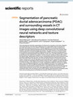 Research paper thumbnail of Segmentation of Pancreatic Ductal Adenocarcinoma (PDAC) and Surrounding Vessels in CT Images Using Deep Convolutional Neural Networks and Texture Descriptors