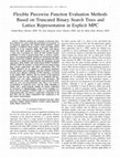 Research paper thumbnail of Flexible Piecewise Function Evaluation Methods Based on Truncated Binary Search Trees and Lattice Representation in Explicit MPC