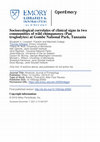 Research paper thumbnail of Socioecological correlates of clinical signs in two communities of wild chimpanzees (Pan troglodytes) at Gombe National Park, Tanzania