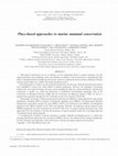 Research paper thumbnail of Place-based approaches to marine mammal conservation