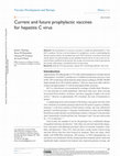 Research paper thumbnail of Current and future prophylactic vaccines for hepatitis C virus