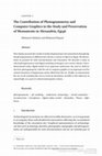 Research paper thumbnail of The Contribution of Photogrammetry and Computer Graphics to the Study and Preservation of Monuments in Alexandria, Egypt