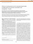 Research paper thumbnail of Effects of erythropoietin on left ventricular hypertrophy in adults with severe chronic renal failure and hemoglobin <10 g/dL