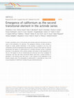 Research paper thumbnail of Emergence of californium as the second transitional element in the actinide series