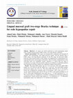 Research paper thumbnail of Lingual mucosal graft two-stage Bracka technique for redo hypospadias repair