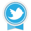 Twitter Round Ribbon Icon