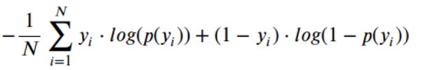 Log loss formula, evaluation metrics