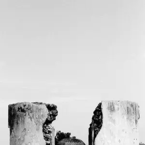 Couple sitting close together in a hollow