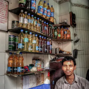 Man selling petrol