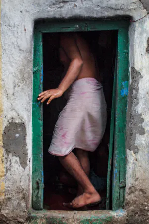 Man entering into house