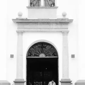 Man coming out of church