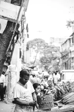 street vendor and brazier