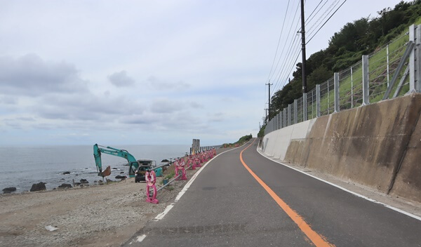 撤去された仮設道路