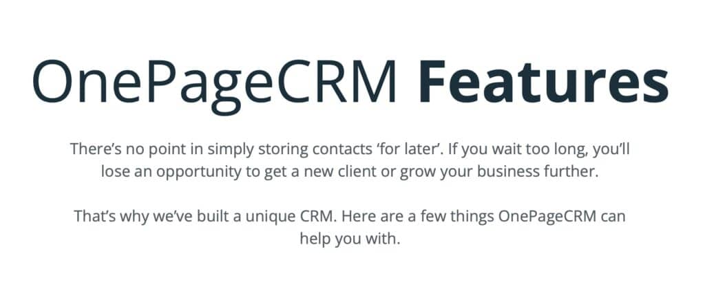 onepage crm