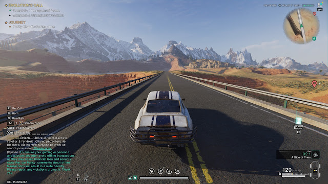 A screenshot from the game Once Human featuring driving