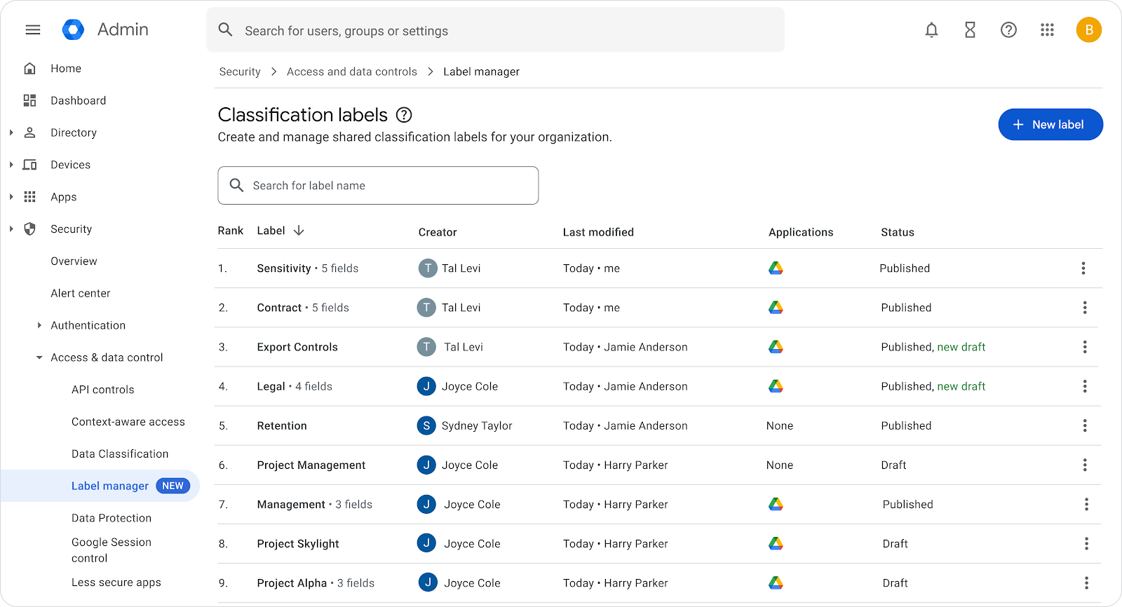 Label Manager’s New Location