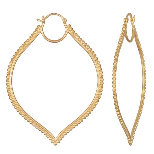 Potential Possibilities Gold Earrings 18KT Gold Plated Brass
