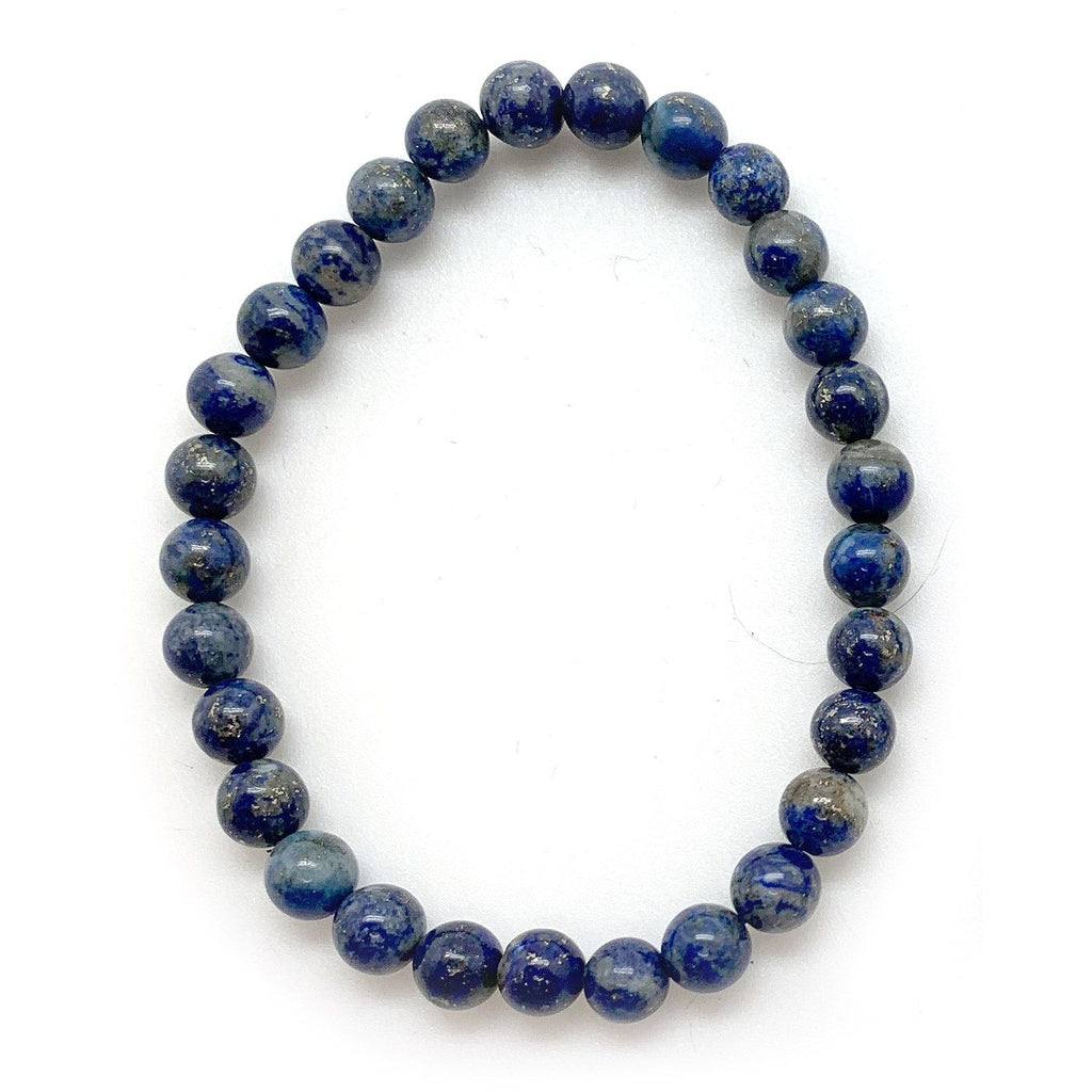 Lapis Bead Stretch Bracelet for Awakening The Third Eye and Manifestation