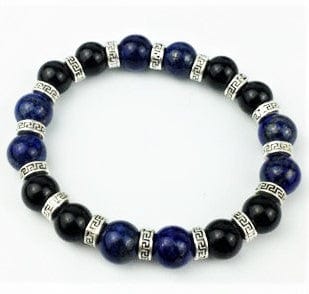 Men's Stone Bracelets Onyx with Lapis