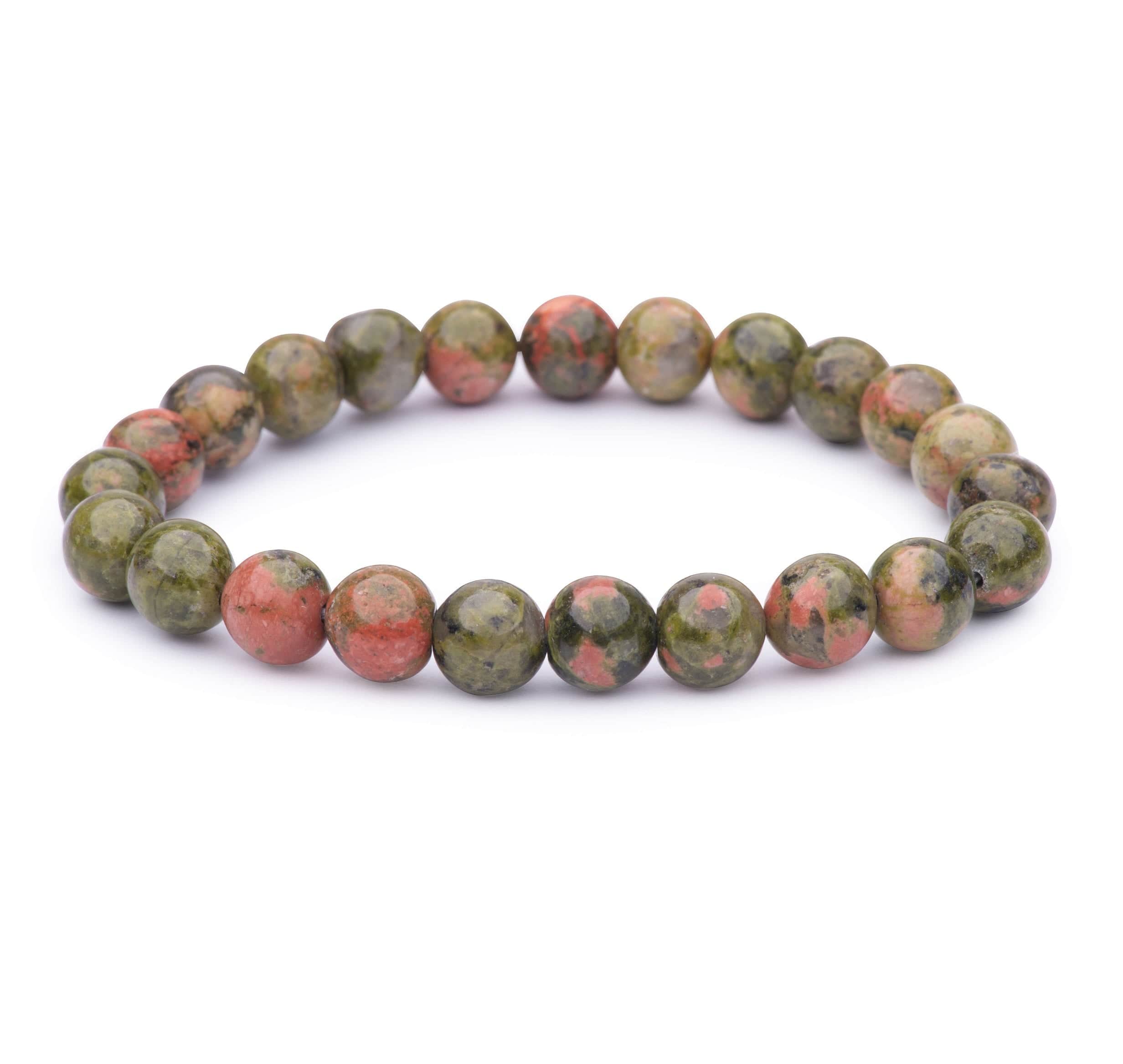 Unakite Stretch Bead Bracelet