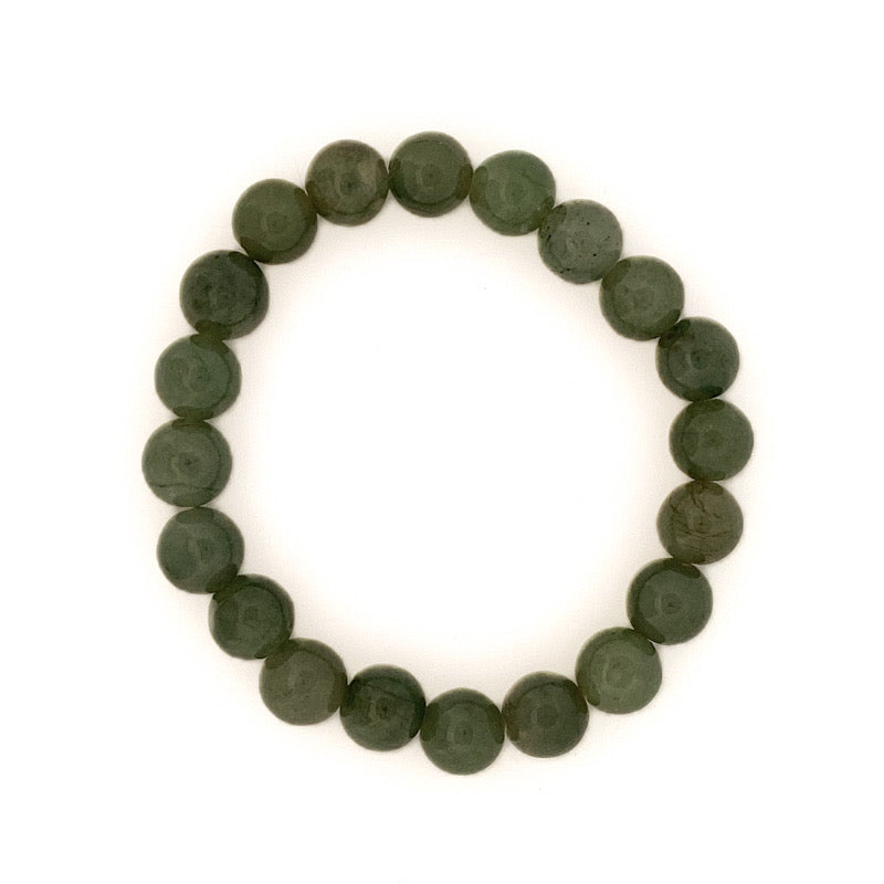 Jade Stretch Bead Bracelet 9mm