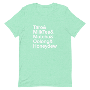 Heather Mint S Bubble Tea Flavors Shirt