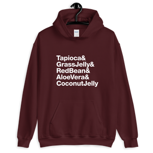 Maroon S Bubble Tea Toppings Hoodie