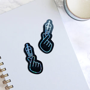  I Love Bubble Tea Glitter Stickers (4 Pack)