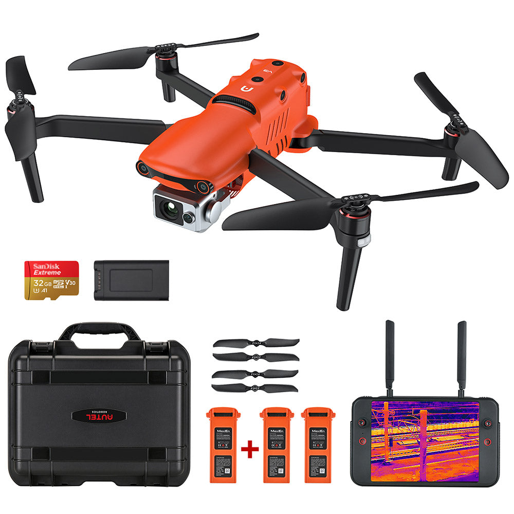 Autel Robotics EVO II Dual 640T V3 Rugged Bundle 640x512 Infrared Thermal Imaging Camera 0.8" CMOS & 8K Camera Professional Quadcopter