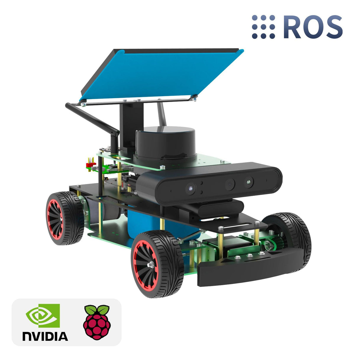 ROSMASTER R2 ROS STEM Education Python Programming Robot with Ackermann structure for Jetson NANO 4GB/Xavier NX/TX2 NX/RPi 4B