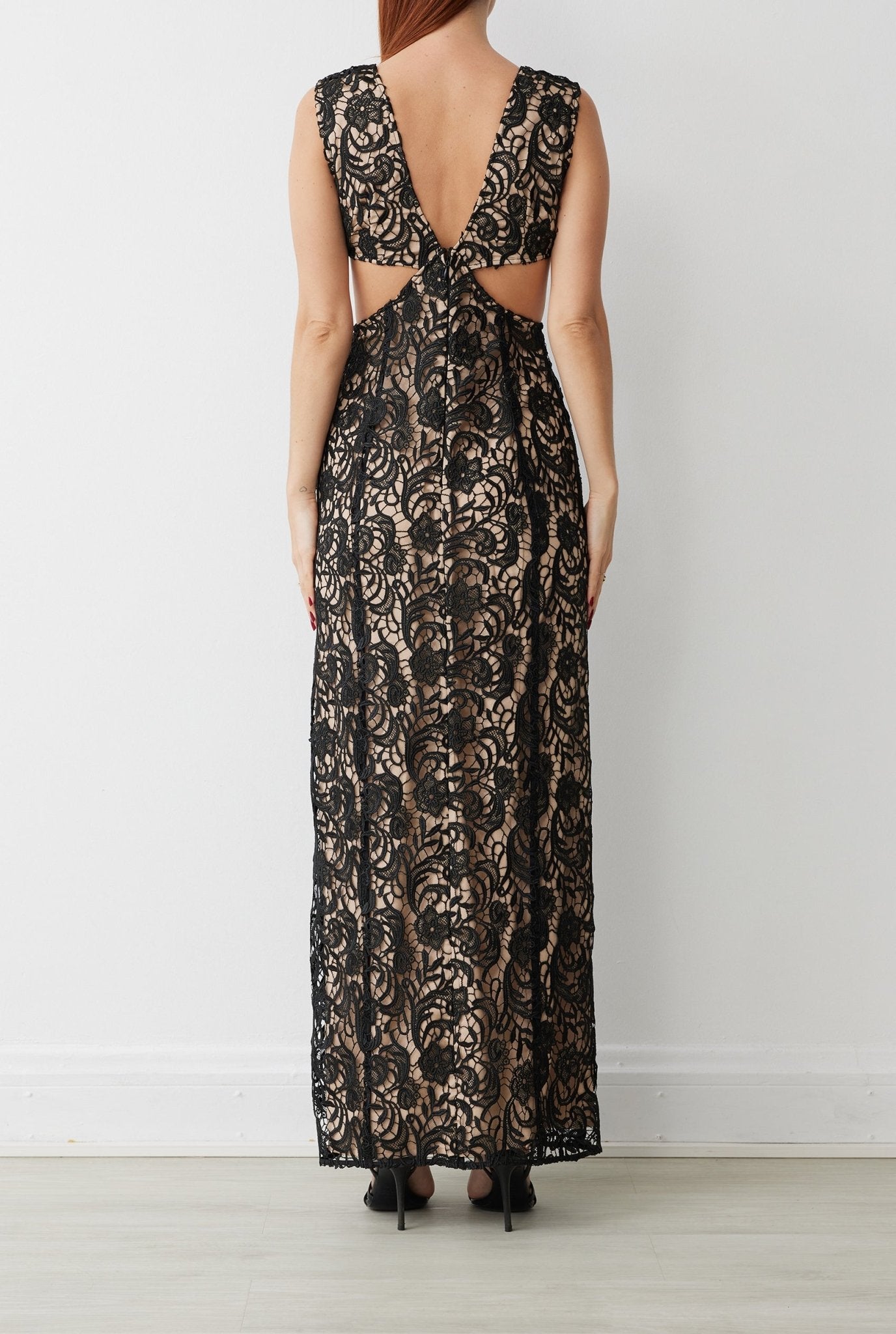 MEGGIE MAXI DRESS IN NOIR - BOSKEMPER