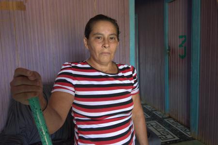 Maria de Fátima, migrante interna do Maranhão. O Projeto Tapajós tem como objetivo determinar a prevalência e as causas do tráfico de pessoas para trabalho forçado no setor de mineração de ouro na bacia do Tapajós, no Pará. 