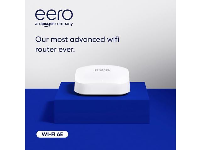 Certified Refurbished Amazon eero Pro 6E mesh Wi-Fi router | Fast and reliable gigabit + speeds | connect 100+ devices | Coverage up to 2,000 sq. ft. | 2022 release