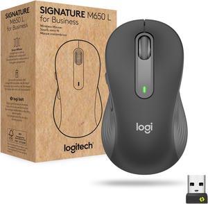 Logitech Signature M650 L for Business Wireless Mouse, for Large Sized Hands, Logi Bolt, Bluetooth, SmartWheel - Graphite