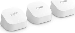 eero R010311 6+ AX3000 Dual-Band Mesh Wi-Fi System - Wi-Fi 6 - 2.4 GHz - 5.0 GHz - RJ-45 - 4500 Square Feet - Dual-Core Processor - Amazon Alexa - White