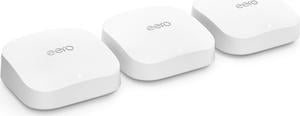 eero S010311 Pro 6E AX5400 Tri-Band Mesh Wi-Fi System - 3-Pack - 2.4 GHz - 5 GHz - 6 GHz - Bluetooth 5.0 LE - 1 GHz Processor - 4 GB Flash Memory - White