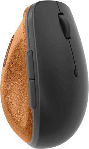 Lenovo Go Wireless Vertical Mouse - Optical - Wireless - 2.40 GHz - Storm Gray - USB Type A - 2400 dpi - Scroll Wheel - 6 Button(s) - 3 Programmable Button(s)