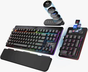 MOUNTAIN Everest Max Mechanical Gaming Keyboard - Modular - Integrated Display Keys - Hot-Swappable Switches - OBS Controls Integration - Tactile and Clicky - RGB Backlit - Midnight Black