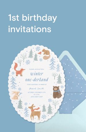 First birthday invitations