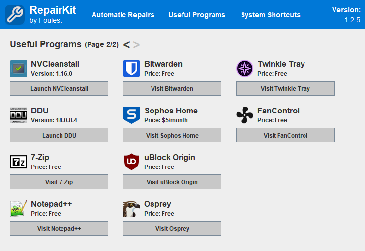 Useful Programs (Page 2/2)