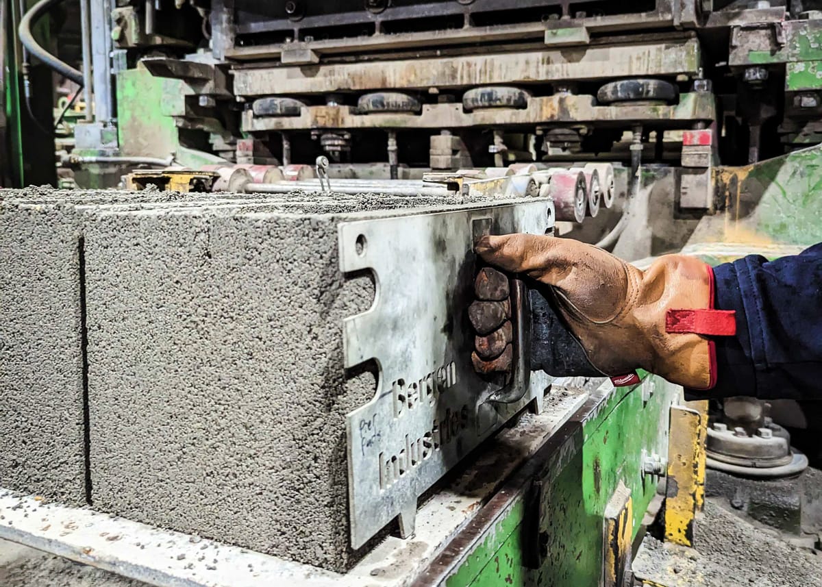 CarbonBuilt low-carbon concrete blocks in commercial production at Blair Block