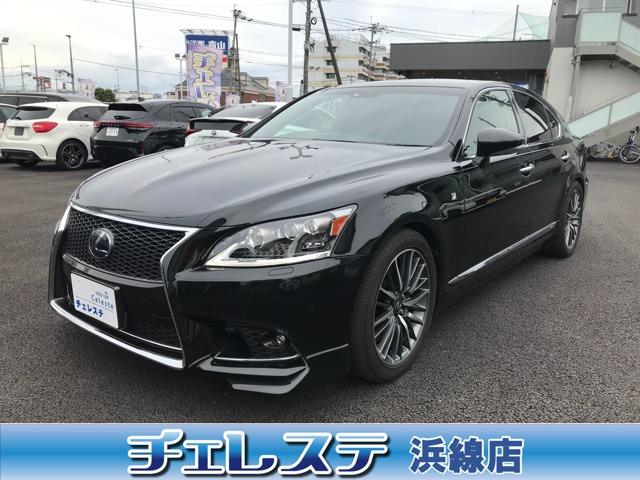 レクサスLSハイブリッド黒革 サンルーフ 純正ナビ TV 中古車画像