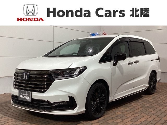 ホンダ&nbsp;オデッセイ&nbsp;2.0 e:HEV アブソルート EX ブラックエディション&nbsp;Honda SENSING 革シ-ト 新車保証 禁煙車&nbsp;福井県