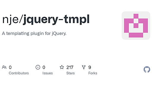 GitHub - nje/jquery-tmpl: A templating plugin for jQuery.