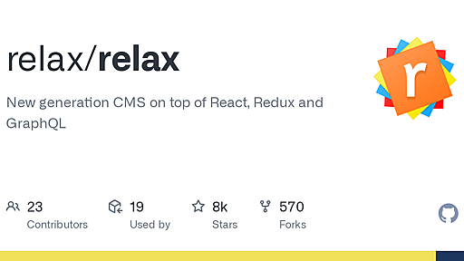 GitHub - relax/relax: New generation CMS on top of React, Redux and GraphQL