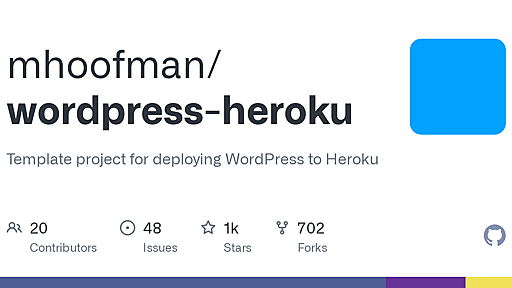 GitHub - mhoofman/wordpress-heroku: Template project for deploying WordPress to Heroku