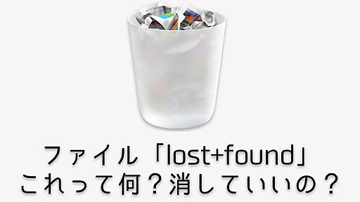 Macの容量を大きく占めるlost+foundファイルの正体と処理について - あなたのスイッチを押すブログ