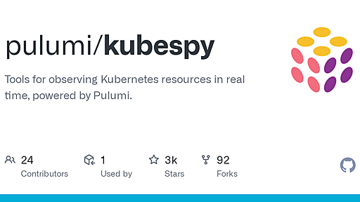 GitHub - pulumi/kubespy: Tools for observing Kubernetes resources in real time, powered by Pulumi.