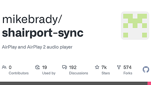 GitHub - mikebrady/shairport-sync: AirPlay and AirPlay 2 audio player